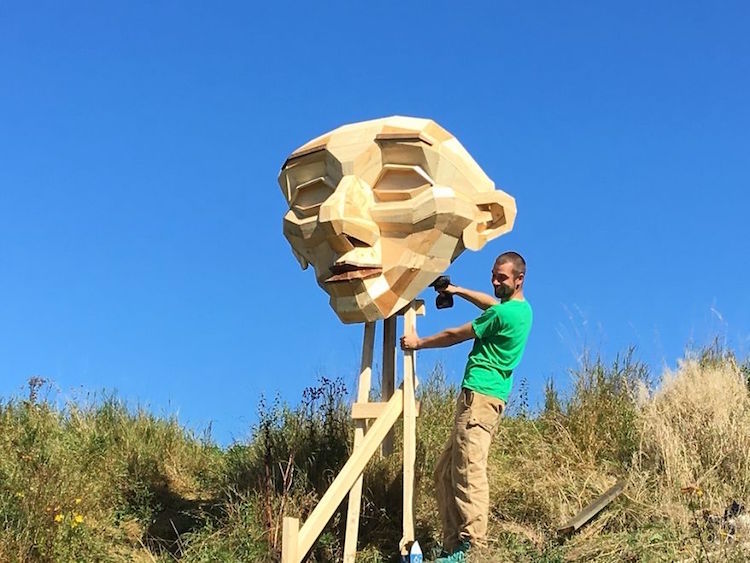 Artist Hides Giant Sculptures in Copenhagen Forest