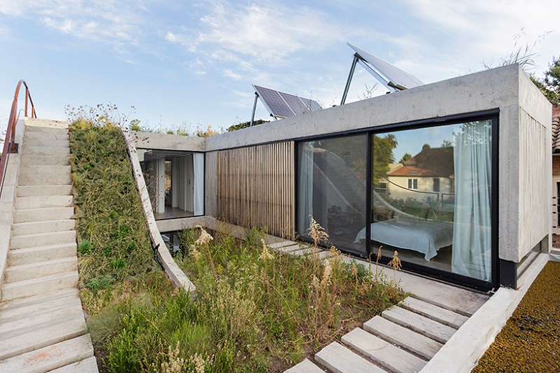 Elevated Design: 4 Houses with Walk-Up Roofs